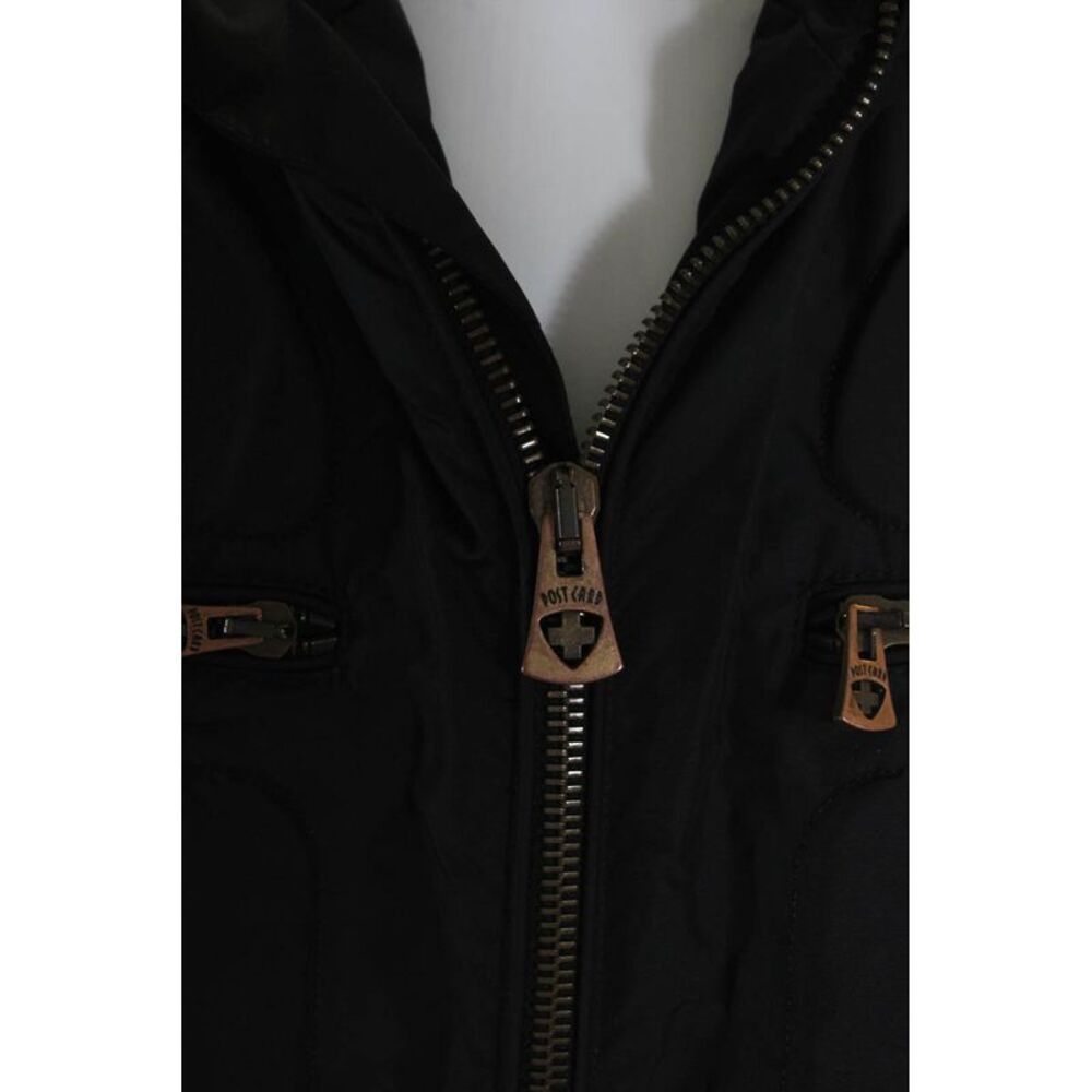 Post Card Mens Front Zip Collared Pocket Lightweight Jacket Black Size 42 - Picture 2 of 8